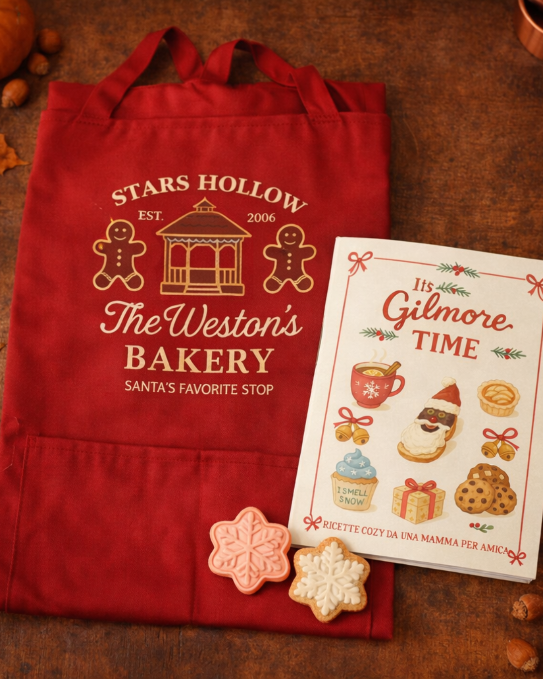 Set cucina Gilmore Girls - Grembiule+2 formine+ricettario